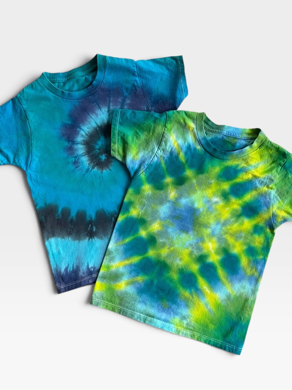 Set of 2 Hippie Handmade Tie-dye Cotton Tee T-Shirt Short Sleeve 4T Boys Girls